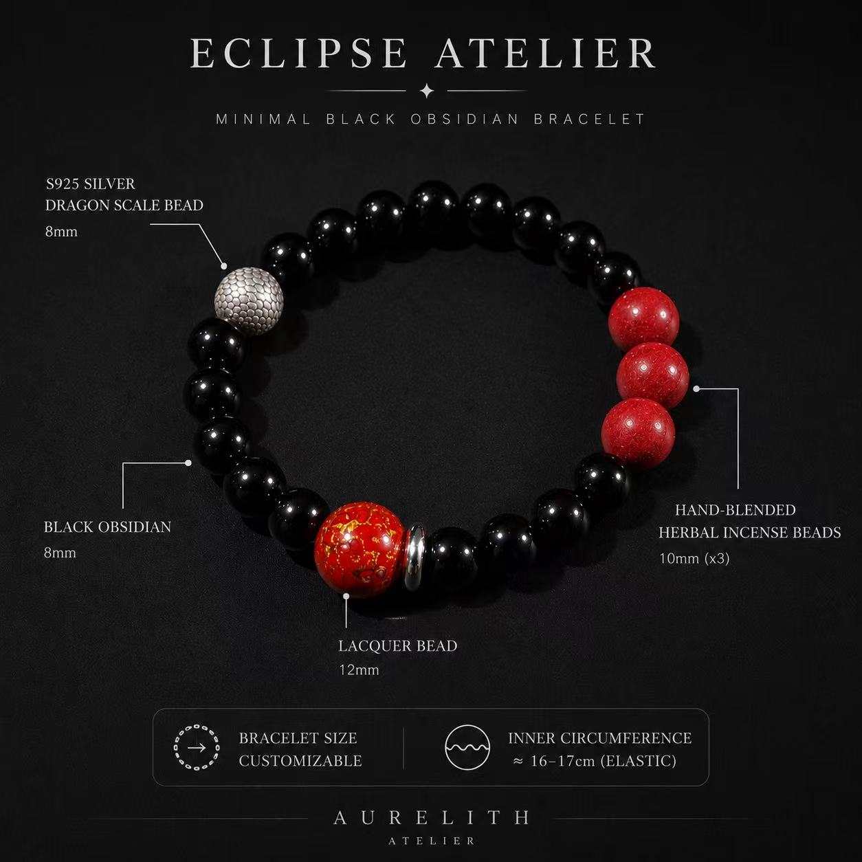 Black Obsidian Bracelet - Eclipse Atelier