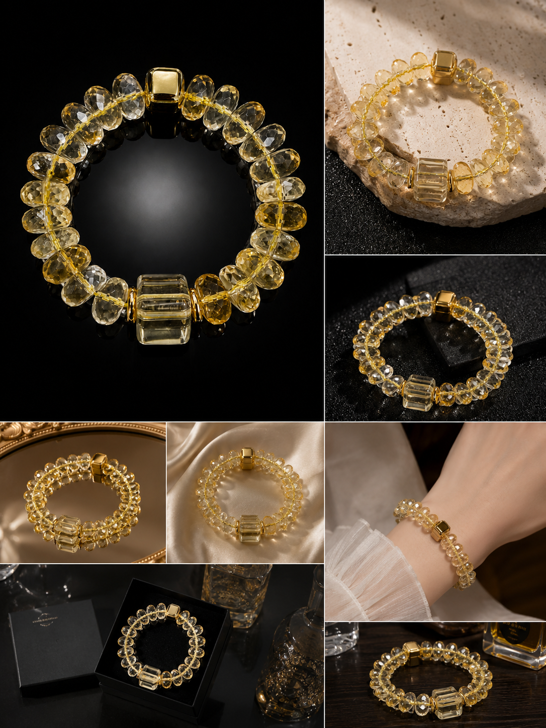 Citrine Bracelet,  Abundance Gemstone Jewelry, wealth, money, positive energy,  top tier crystal, 99.99% clarity.