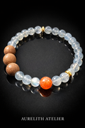 Grey Moonstone bracelet,  Sunstone,  summer Bracelet,  gift for her, minimalist jewelry.