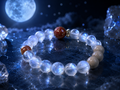 Blue Moonstone Bracelet, Sunstone,  9mm beaded bracelet, Handmade  Jewelry, positive energy.