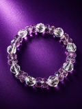 Natural Amethyst Bracelet,Calming jewelry,Spiritual Jewelry,birthday gift,artisan handmade bracelet,gift for her,mixed crystal bracelet.