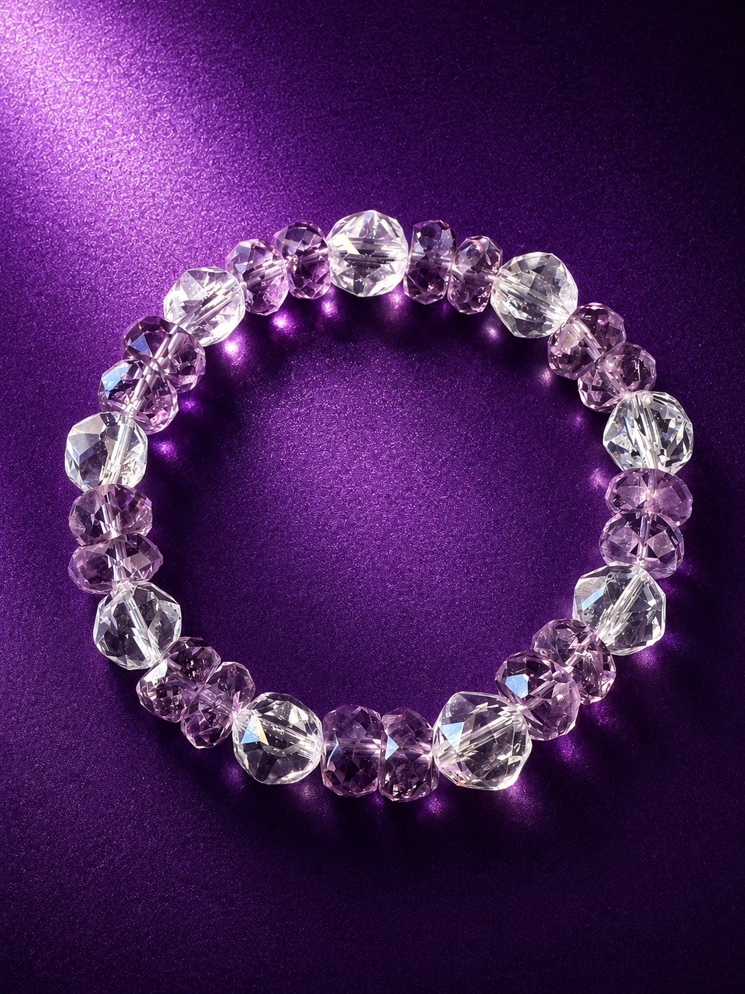 Natural Amethyst Bracelet,Calming jewelry,Spiritual Jewelry,birthday gift,artisan handmade bracelet,gift for her,mixed crystal bracelet.