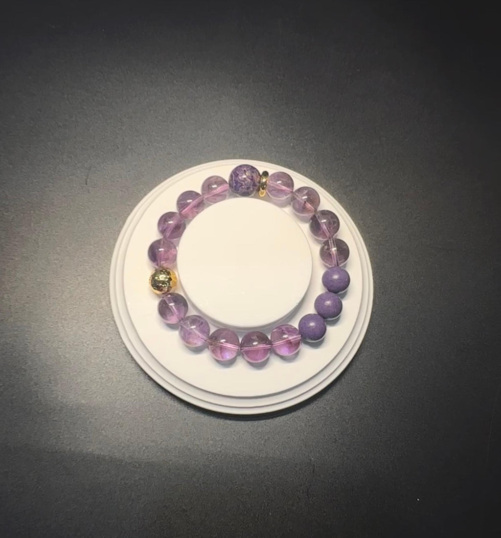 Natural Amethyst Bracelet,Calming jewelry,Spiritual Jewelry,birthday gift,artisan handmade bracelet,gift for her