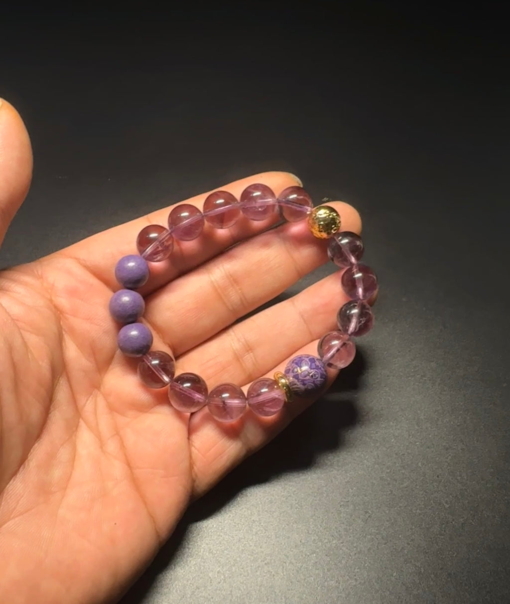 Natural Amethyst Bracelet,Calming jewelry,Spiritual Jewelry,birthday gift,artisan handmade bracelet,gift for her