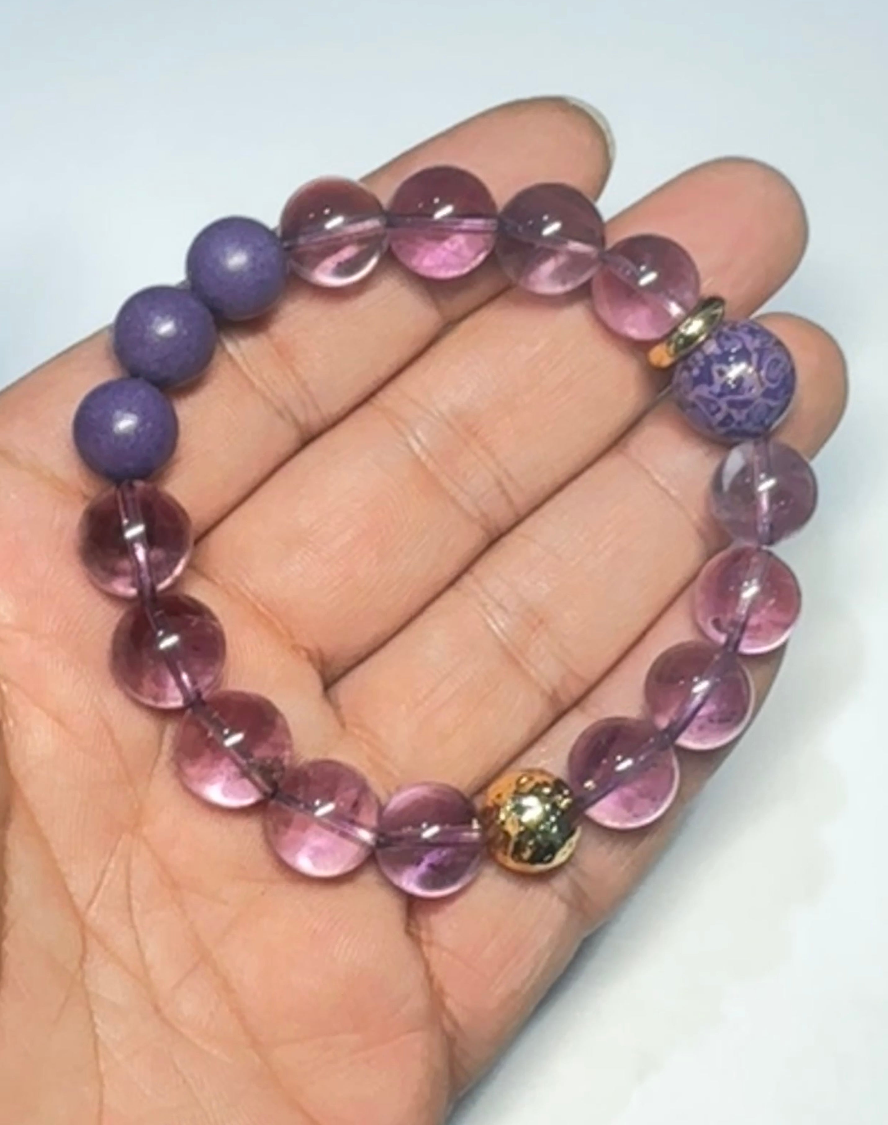 Natural Amethyst Bracelet,Calming jewelry,Spiritual Jewelry,birthday gift,artisan handmade bracelet,gift for her
