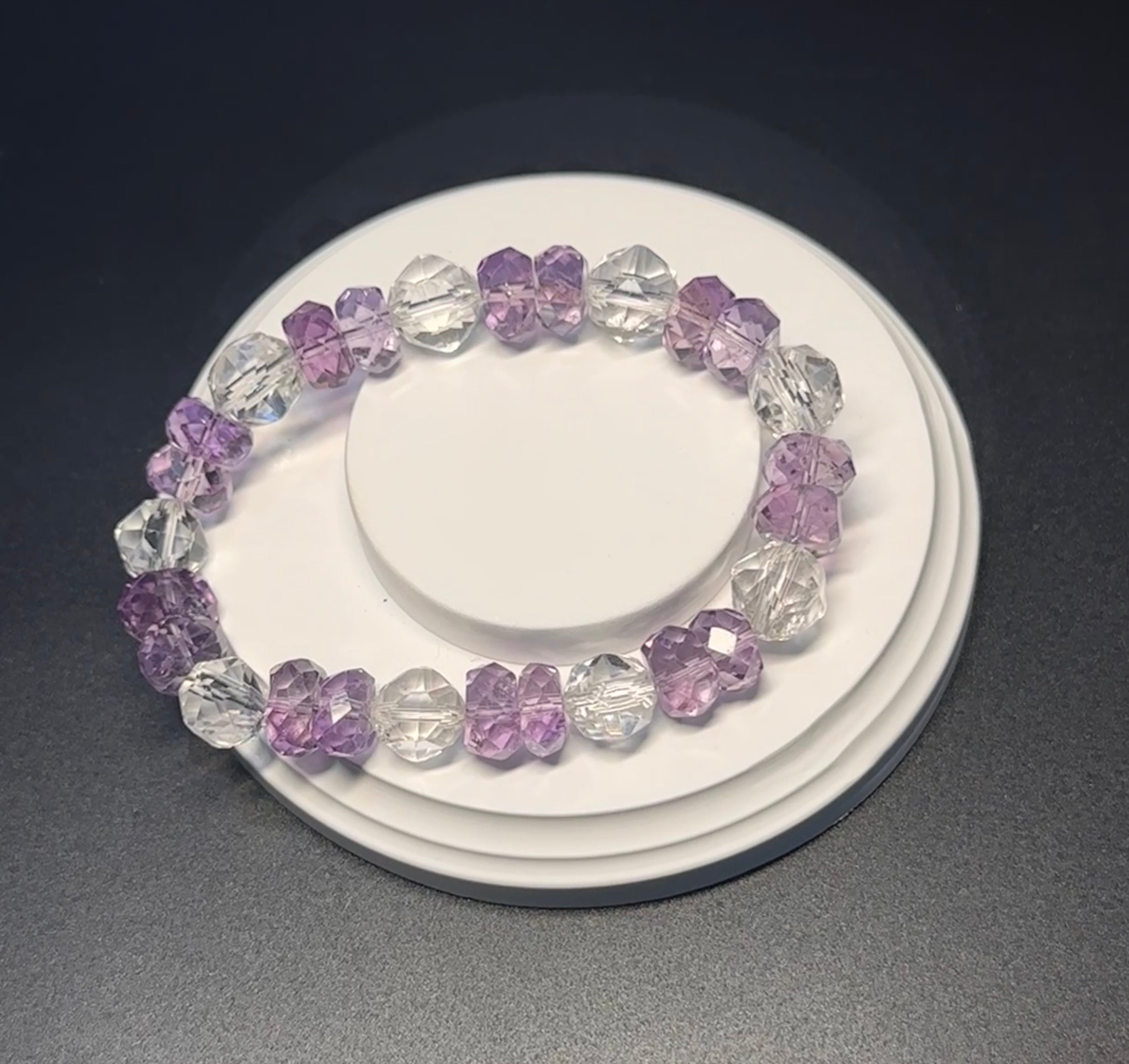 Natural Amethyst Bracelet,Calming jewelry,Spiritual Jewelry,birthday gift,artisan handmade bracelet,gift for her,mixed crystal bracelet.
