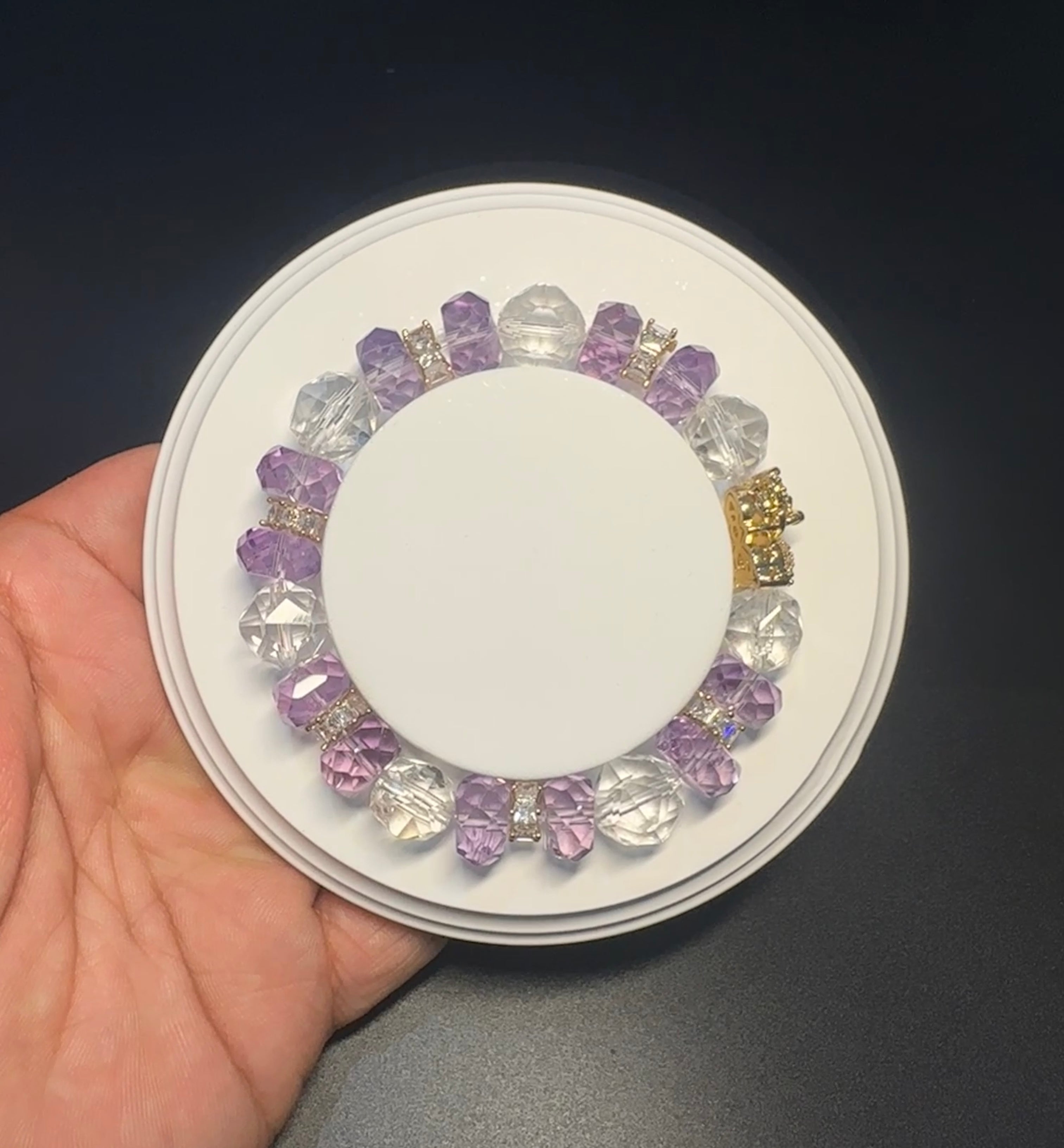Natural Amethyst Bracelet,Calming jewelry,Spiritual Jewelry,birthday gift,artisan handmade bracelet,gift for her,mixed crystal bracelet.