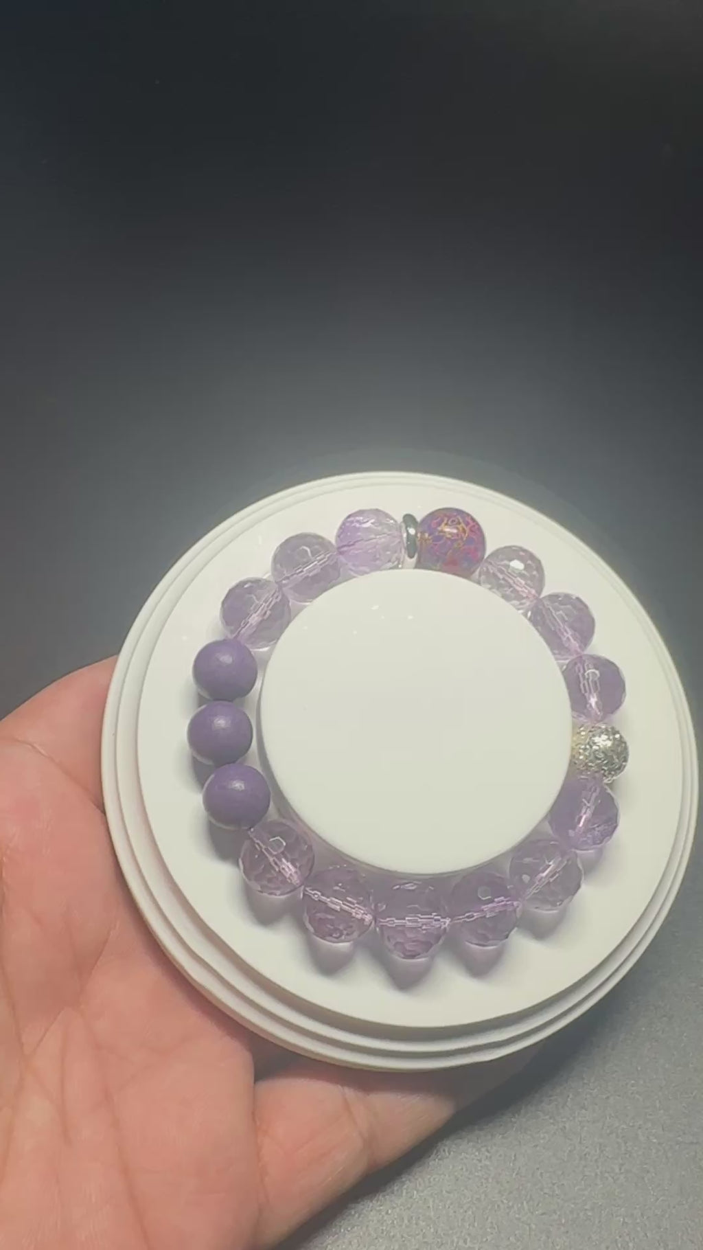 Amethyst Bracelet, Calming crystal, Stress Relief Spiritual Jewelry, positive energy, gift for her.