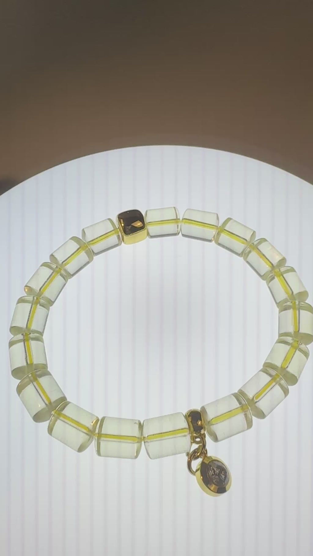 Clear Citrine Barrel Bracelet | Wealth Manifestation Crystal Jewelry