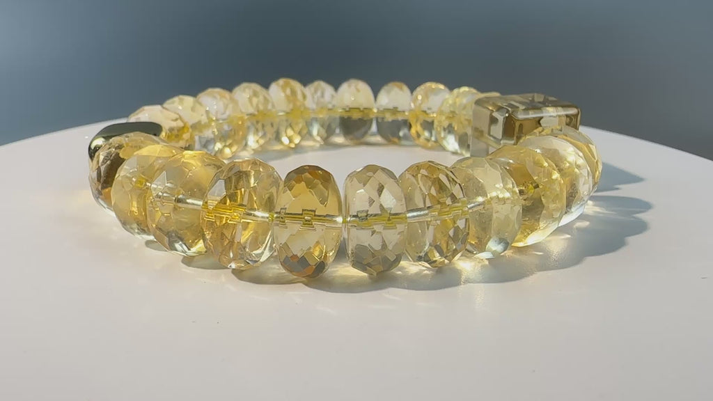 Citrine Bracelet,  Abundance Gemstone Jewelry, wealth, money, positive energy,  top tier crystal, 99.99% clarity.